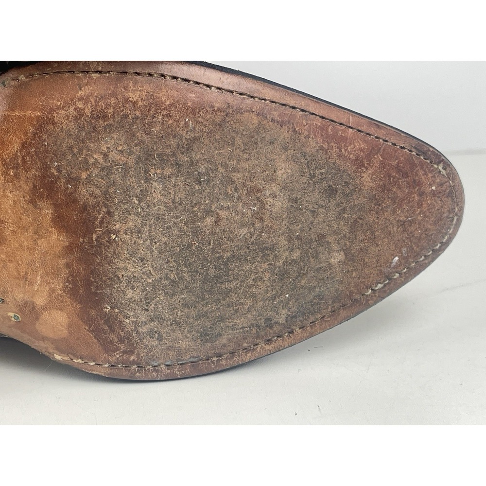 Vaquero Cowboy Boots Red Leather Uppers With White/black Snakeskin On Lower - Picture 13 of 16